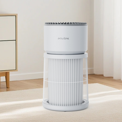 Máy lọc không khí tự động cho thú cưng với ánh sáng chất lượng không khí 3 màu 360 ° Thiết kế lưới tản nhiệt an toàn cho mèo / chó